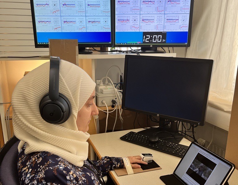 Testperson i forskningsprojekt på Tekniska Högskolan.