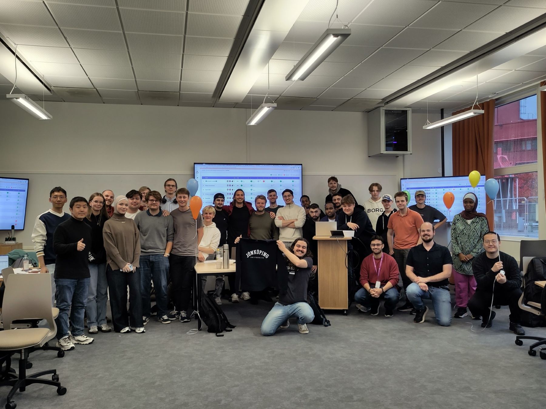 Studenter i tävling.