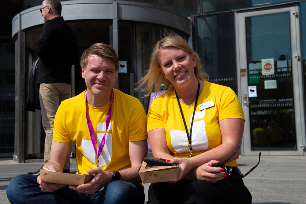 Stefan Sandahl och Katarina Kjellander, studievägledare JU Högskolan för lärande och kommunikation