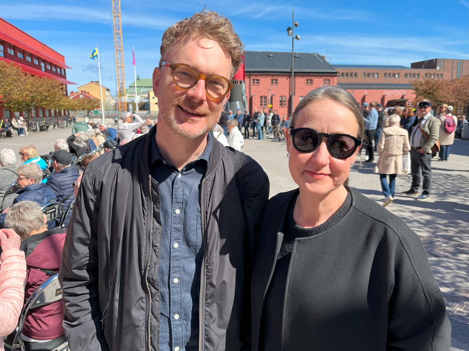 Johan och Ulrika Tjernström at JU's spring celebration at campus.