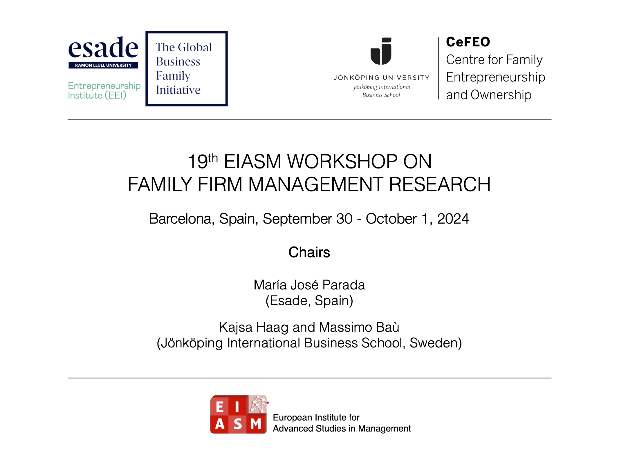 Text: Developing resilience - workshop on Family firm management research
