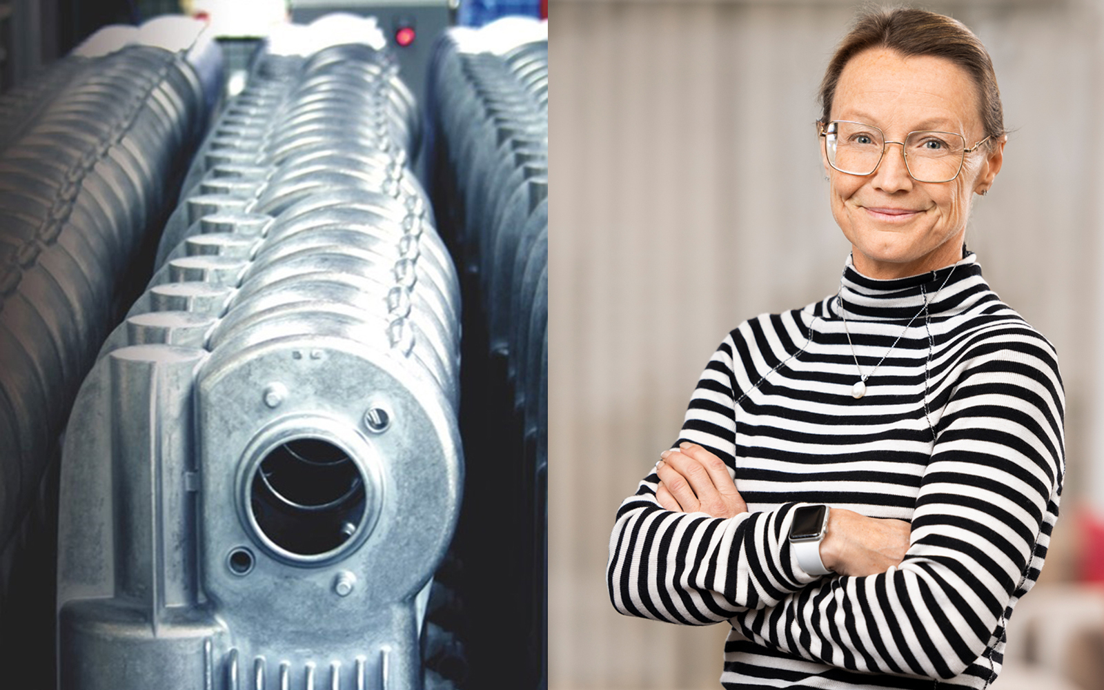 Pressgjuten komponent.